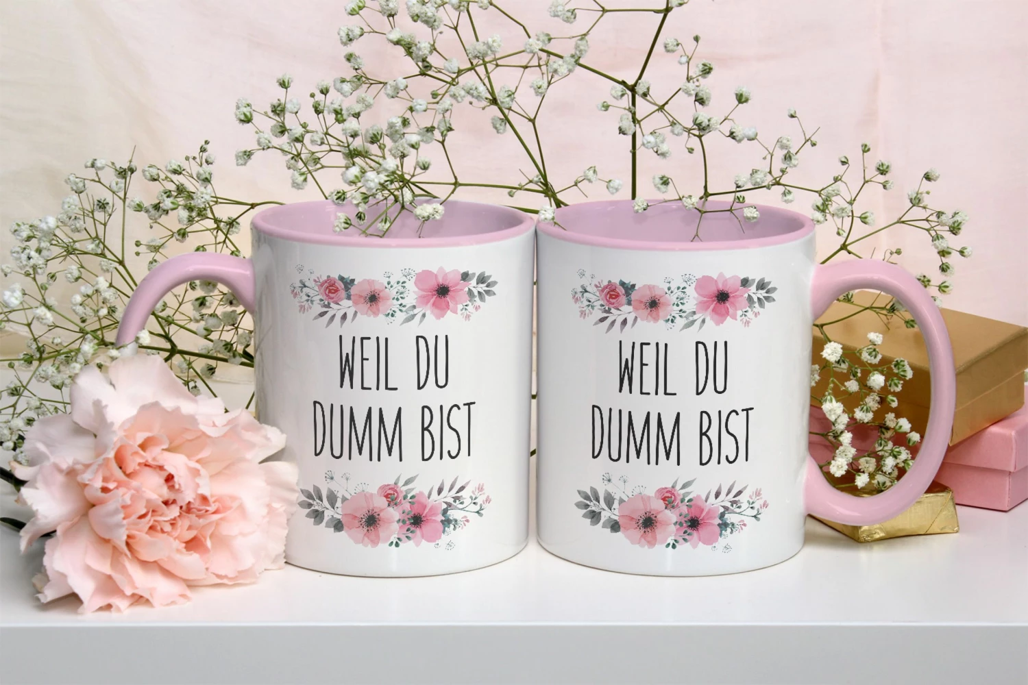 Tasse - Weil Du Dumm Bist - Blumig 4 Tasse - Weil Du Dumm Bist - Blumig – Bild 4