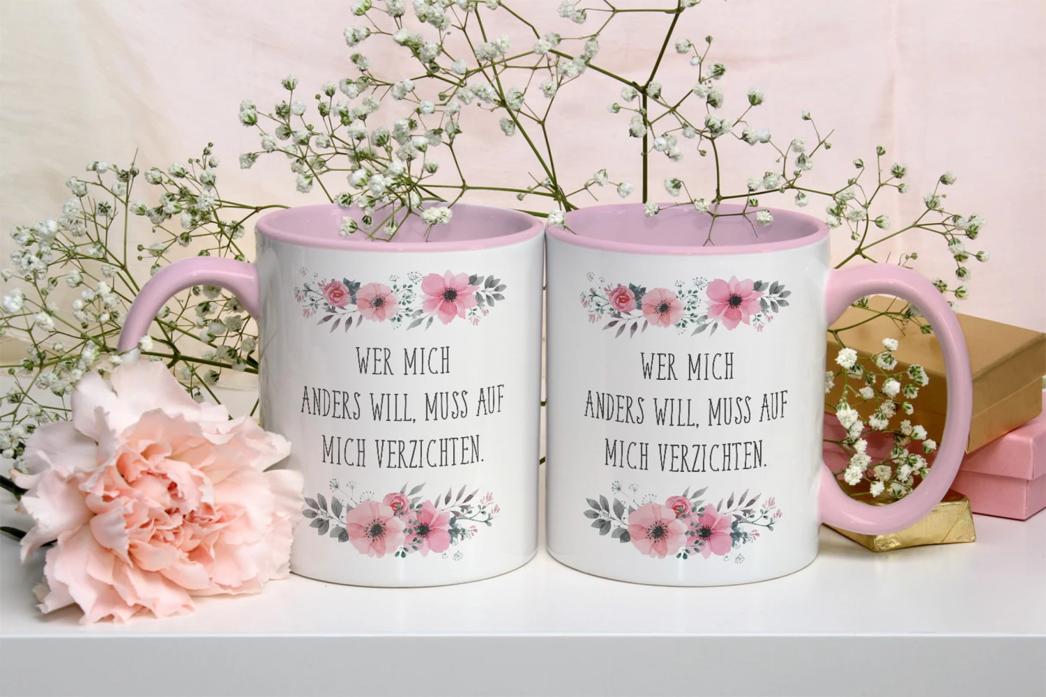 Tasse - Wer Mich Anders Will Muss Auf Mich Verzichten - Blumig 5 Tasse - Wer Mich Anders Will Muss Auf Mich Verzichten - Blumig – Bild 5