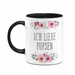 Tasse - Ich Liebe Pupsen - Blumig 8 Tasse - Ich Liebe Pupsen - Blumig -Becher Geschäft IchLiebePupsen schwarz 848629