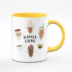 Tasse - Kaffee Liebe Kaffeesorten 12 Tasse - Kaffee Liebe Kaffeesorten -Becher Geschäft Kaffee2 gelb vorne 469794