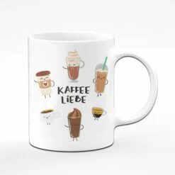 Tasse - Kaffee Liebe Kaffeesorten 16 Tasse - Kaffee Liebe Kaffeesorten -Becher Geschäft Kaffee2 weiss vorne 394279