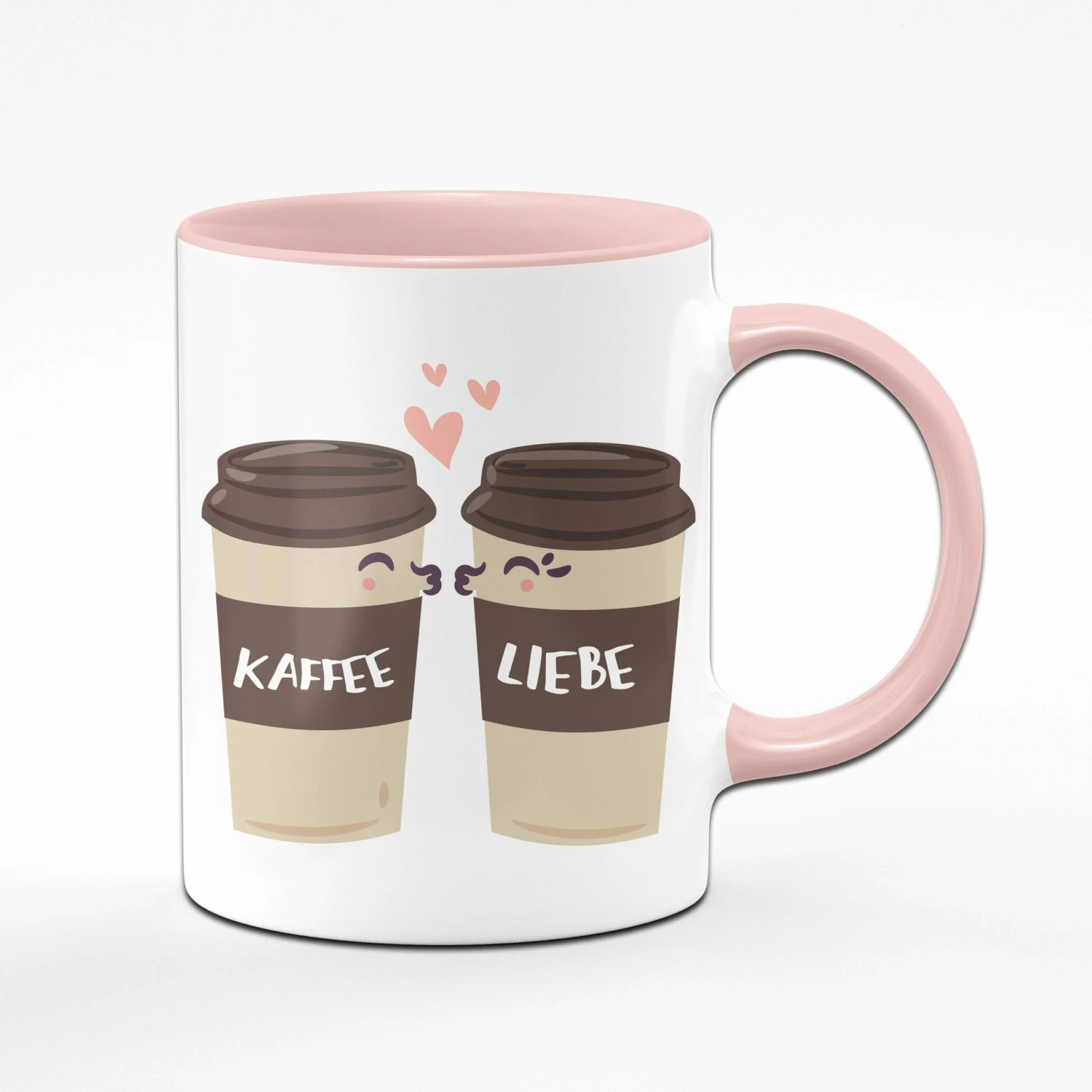Tasse - Kaffee Liebe Mit Küssenden Kaffeebechern 1 Tasse - Kaffee Liebe Mit Küssenden Kaffeebechern