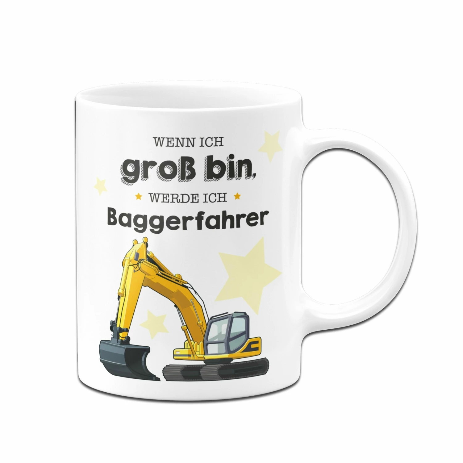 Kinder-Tasse - Wenn Ich Groß Bin, Werde Ich Baggerfahrer 4 Kinder-Tasse - Wenn Ich Groß Bin, Werde Ich Baggerfahrer – Bild 4