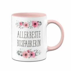 Tasse - Allerbeste Busfahrerin - Blumig