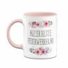 Tasse - Allerbeste Feuerwehrfrau - Blumig