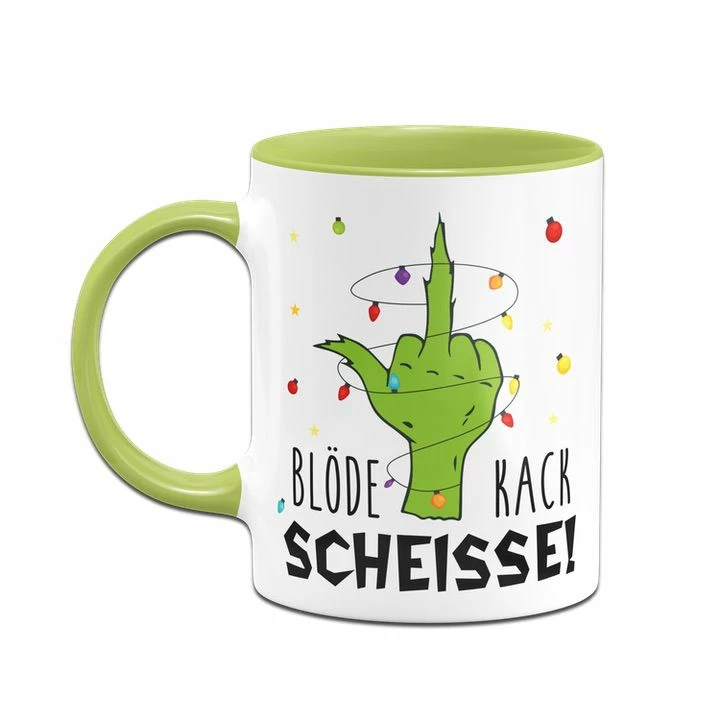 Grinch Tasse - Blöde Kackscheisse (Mittelfinger) 4 Grinch Tasse - Blöde Kackscheisse (Mittelfinger) – Bild 4