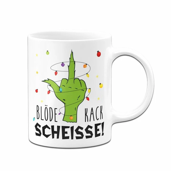 Grinch Tasse - Blöde Kackscheisse (Mittelfinger) 5 Grinch Tasse - Blöde Kackscheisse (Mittelfinger) – Bild 5