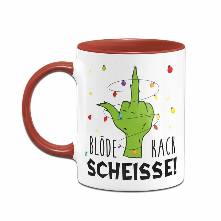 Grinch Tasse - Blöde Kackscheisse (Mittelfinger) 8 Grinch Tasse - Blöde Kackscheisse (Mittelfinger) – Bild 8