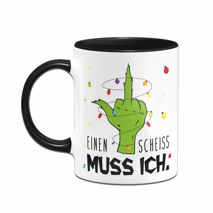 Grinch Tasse - Einen Scheiss Muss Ich. (Mittelfinger) 2 Grinch Tasse - Einen Scheiss Muss Ich. (Mittelfinger) – Bild 2