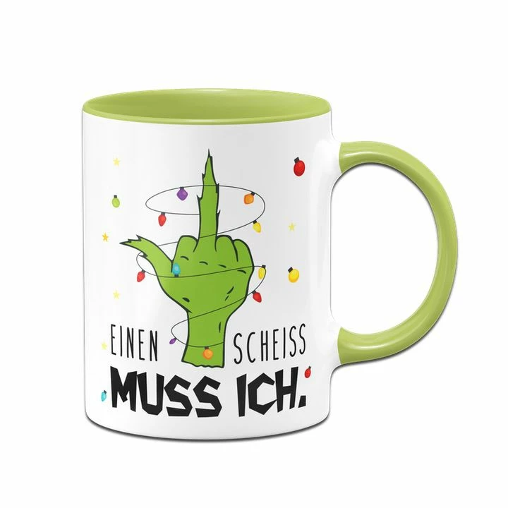 Grinch Tasse - Einen Scheiss Muss Ich. (Mittelfinger) 3 Grinch Tasse - Einen Scheiss Muss Ich. (Mittelfinger) – Bild 3
