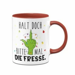 Grinch Tasse - Halt Doch Bitte Mal Die Fresse. (Mittelfinger) 15 Grinch Tasse - Halt Doch Bitte Mal Die Fresse. (Mittelfinger) -Becher Geschäft bild grinch tasse halt doch bitte mal die fresse mittelfinger 420435