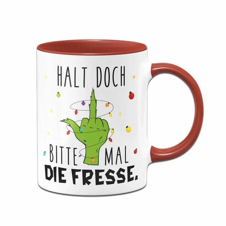Grinch Tasse - Halt Doch Bitte Mal Die Fresse. (Mittelfinger) 7 Grinch Tasse - Halt Doch Bitte Mal Die Fresse. (Mittelfinger) – Bild 7