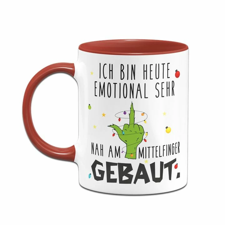 Grinch Tasse - Ich Bin Heute Emotional Sehr Nah Am Mittelfinger Gebaut (Mittelfinger) 8 Grinch Tasse - Ich Bin Heute Emotional Sehr Nah Am Mittelfinger Gebaut (Mittelfinger) – Bild 8