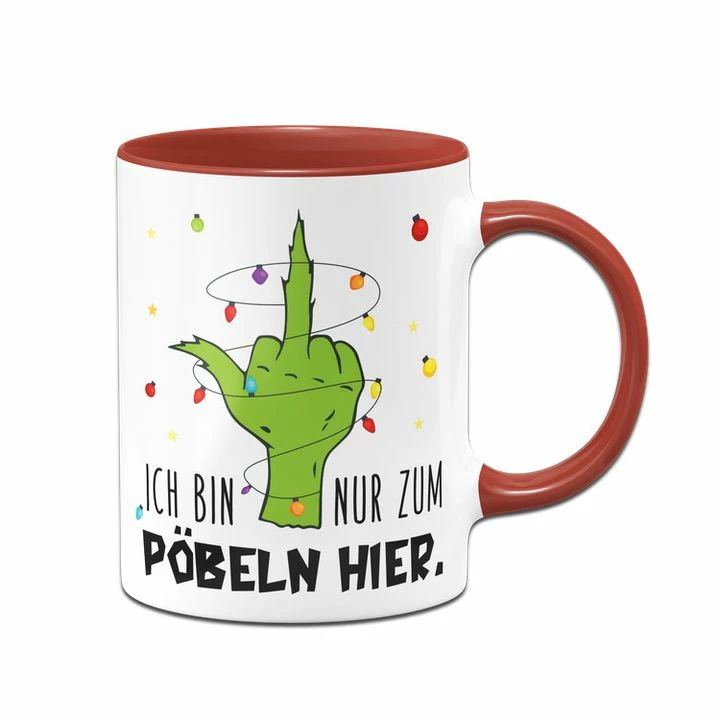 Grinch Tasse - Ich Bin Nur Zum Pöbeln Hier. (Mittelfinger) 7 Grinch Tasse - Ich Bin Nur Zum Pöbeln Hier. (Mittelfinger) – Bild 7