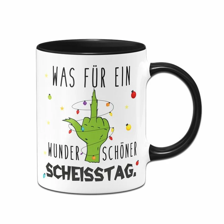 Grinch Tasse - Was Für Ein Wunderschöner Scheisstag. (Mittelfinger) 1 Grinch Tasse - Was Für Ein Wunderschöner Scheisstag. (Mittelfinger)