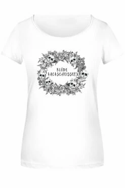T-Shirt Damen - Blöde Kackscheisse! - Skull Statement 10 T-Shirt Damen - Blöde Kackscheisse! - Skull Statement -Becher Geschäft bild t shirt damen blode kackscheisse skull statement 360145