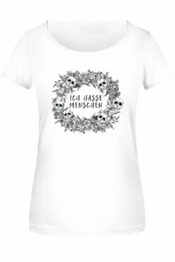 T-Shirt Damen - Ich Hasse Menschen - Skull Statement -Becher Geschäft bild t shirt damen ich hasse menschen skull statement 692091
