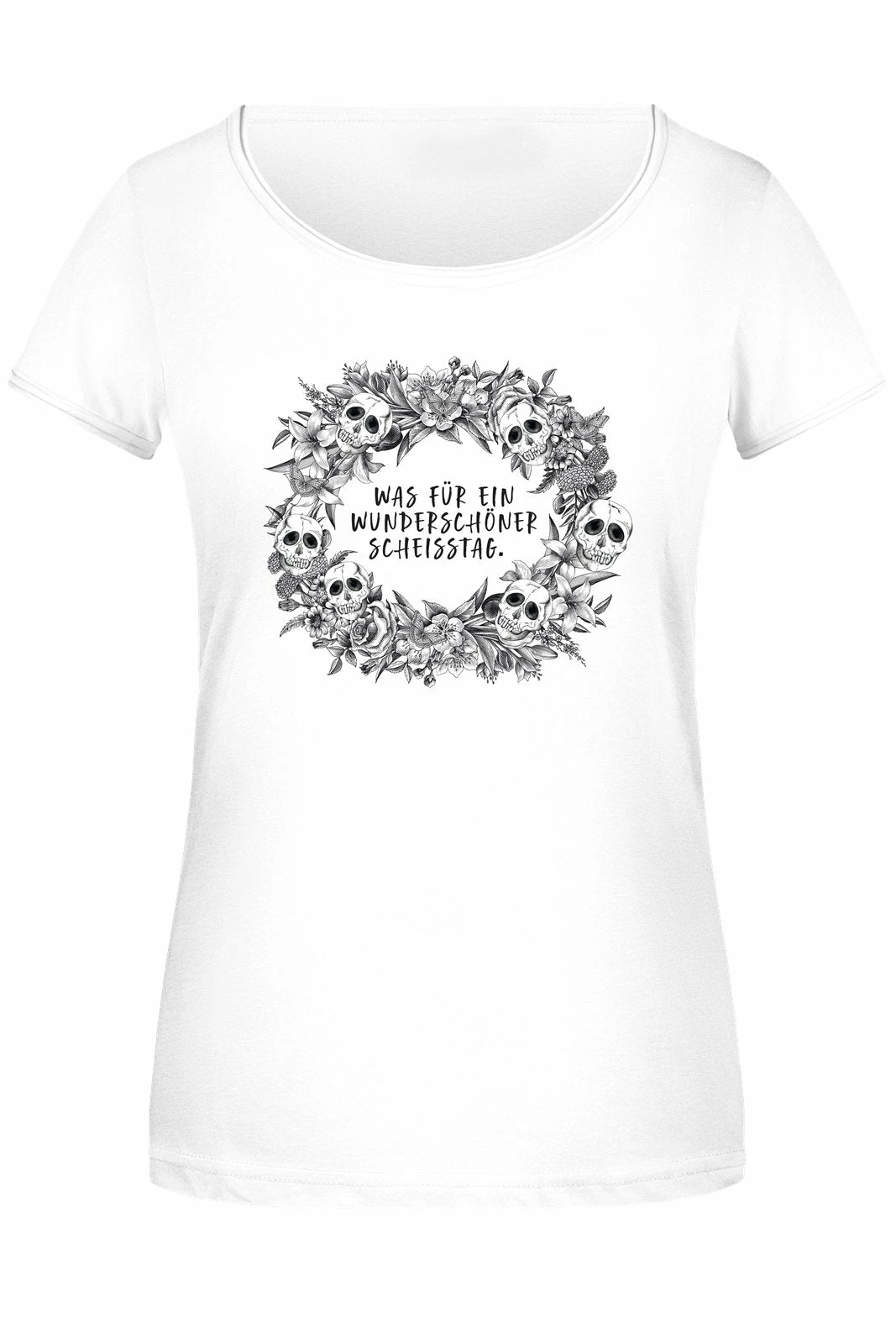 T-Shirt Damen - Was Für Ein Wunderschöner Scheisstag. - Skull Statement 4 T-Shirt Damen - Was Für Ein Wunderschöner Scheisstag. - Skull Statement – Bild 4