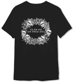 T-Shirt Herren - Ich Bin Nur Zum Pöbeln Hier - Skull Statement