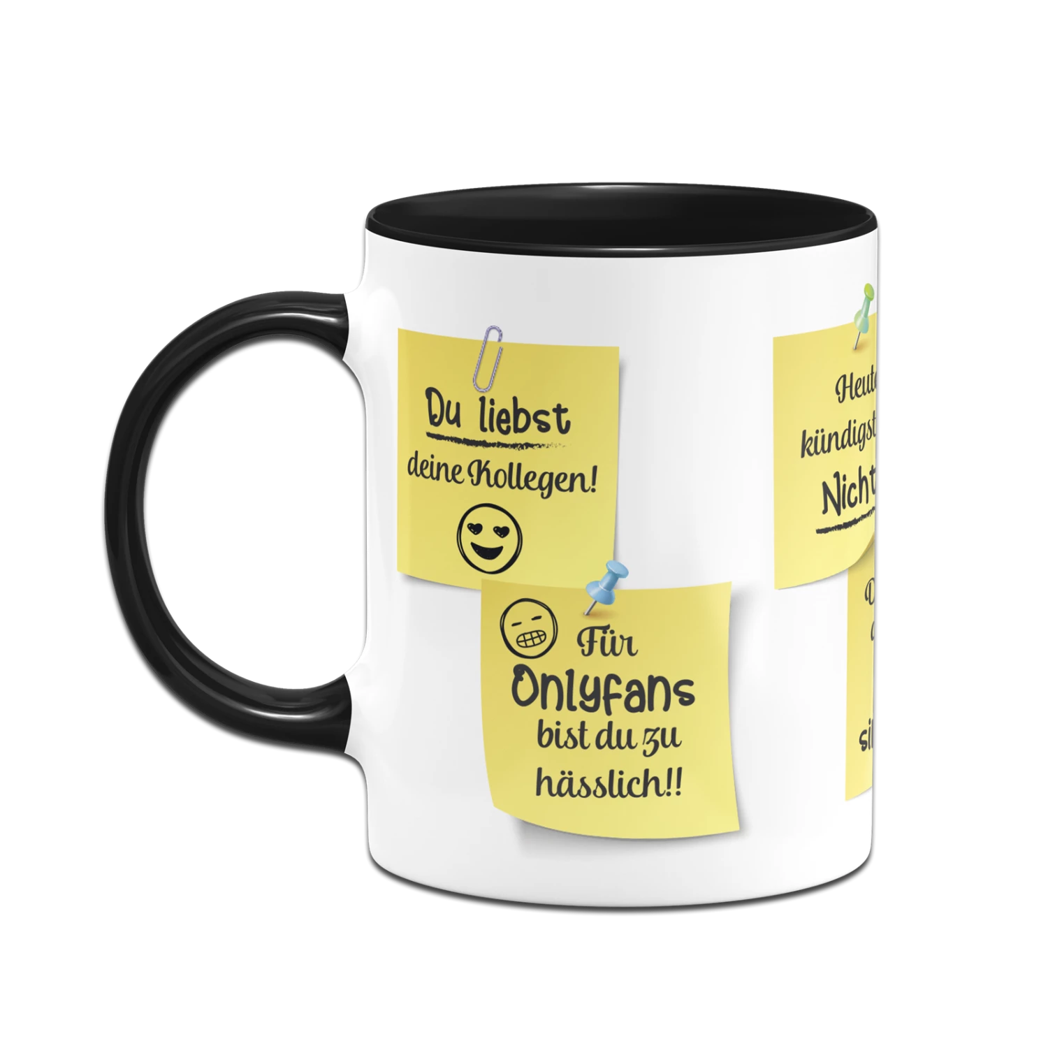 Tasse - Motivationstasse Mit Klebezetteln (Arbeit) 2 Tasse - Motivationstasse Mit Klebezetteln (Arbeit) – Bild 2
