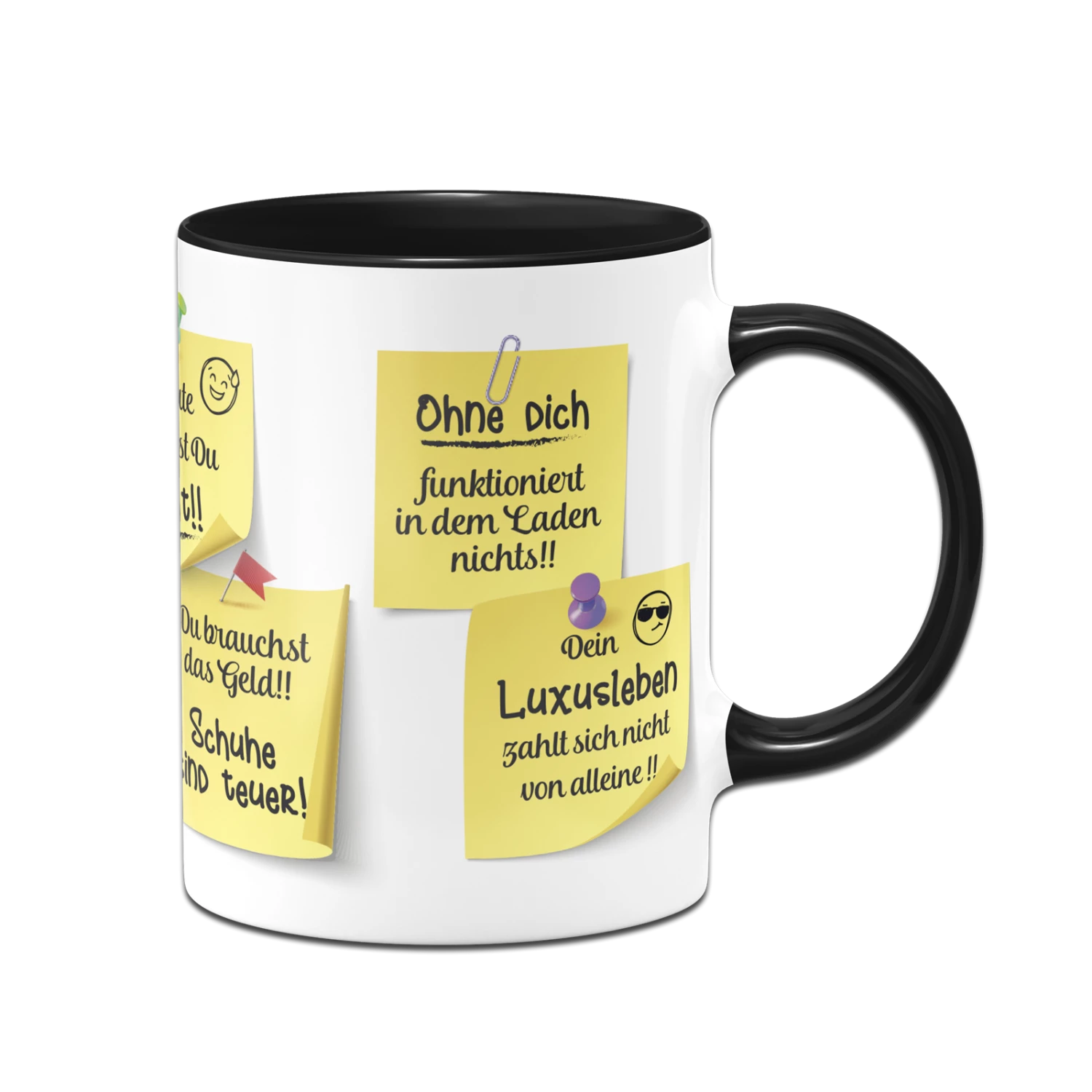 Tasse - Motivationstasse Mit Klebezetteln (Arbeit) 1 Tasse - Motivationstasse Mit Klebezetteln (Arbeit)