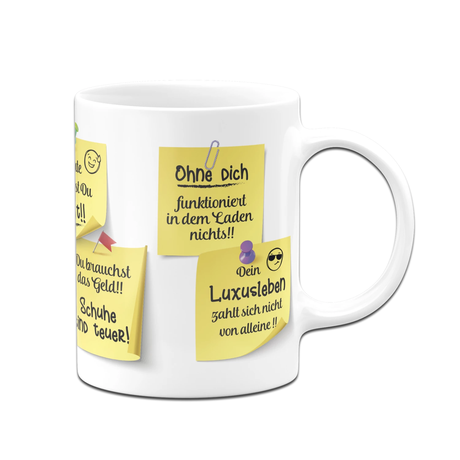 Tasse - Motivationstasse Mit Klebezetteln (Arbeit) 3 Tasse - Motivationstasse Mit Klebezetteln (Arbeit) – Bild 3
