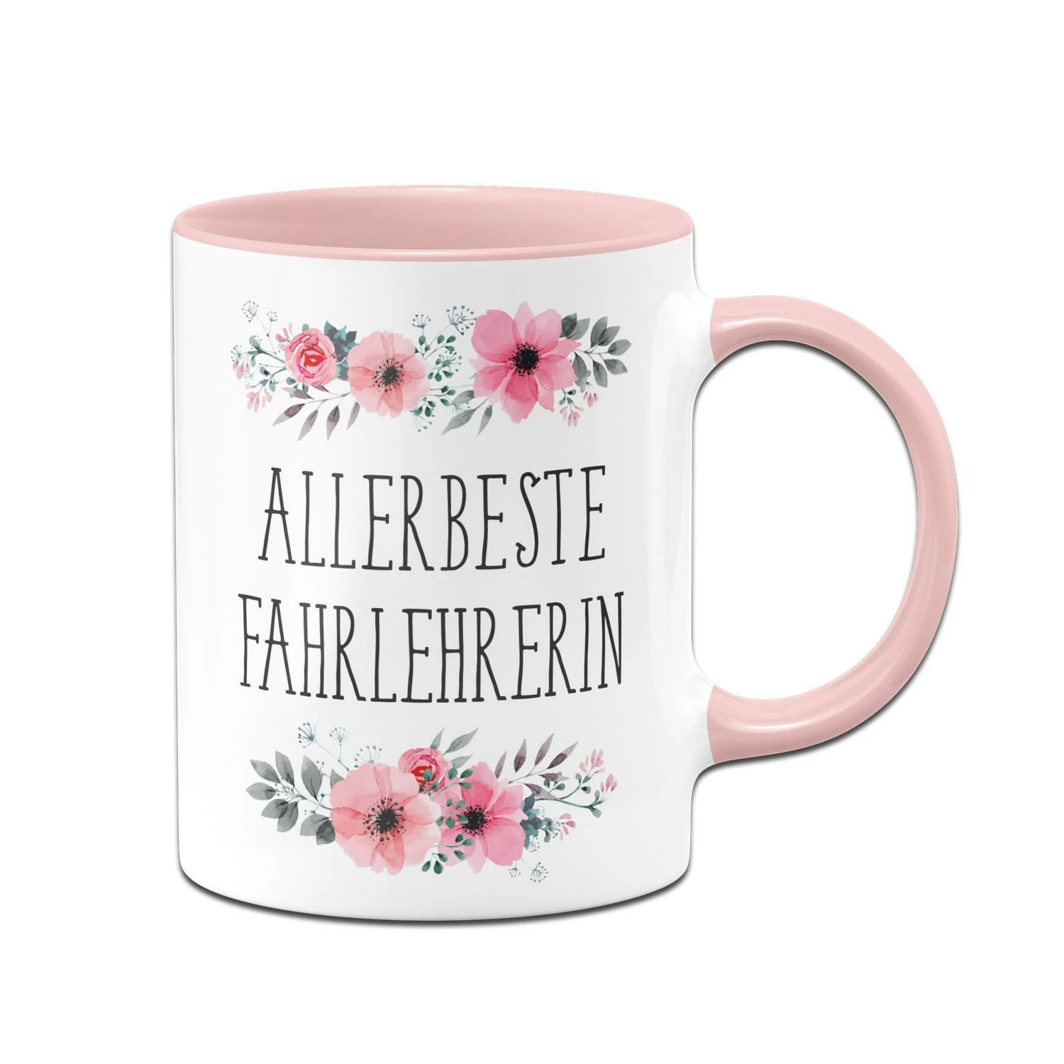Tasse - Allerbeste Fahrlehrerin - Blumig 1 Tasse - Allerbeste Fahrlehrerin - Blumig