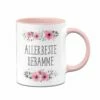 Tasse - Allerbeste Hebamme - Blumig