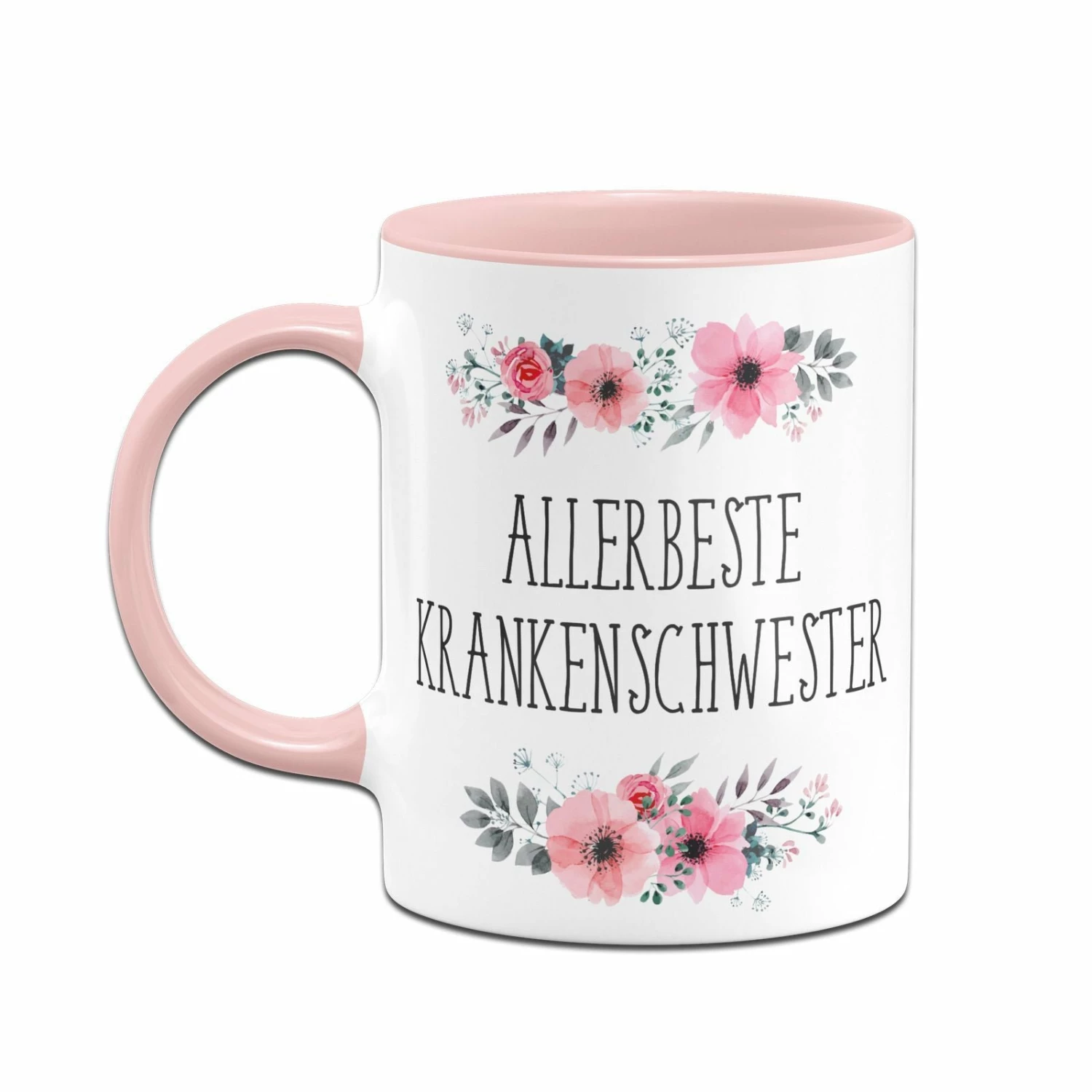 Tasse - Allerbeste Krankenschwester - Blumig 2 Tasse - Allerbeste Krankenschwester - Blumig – Bild 2