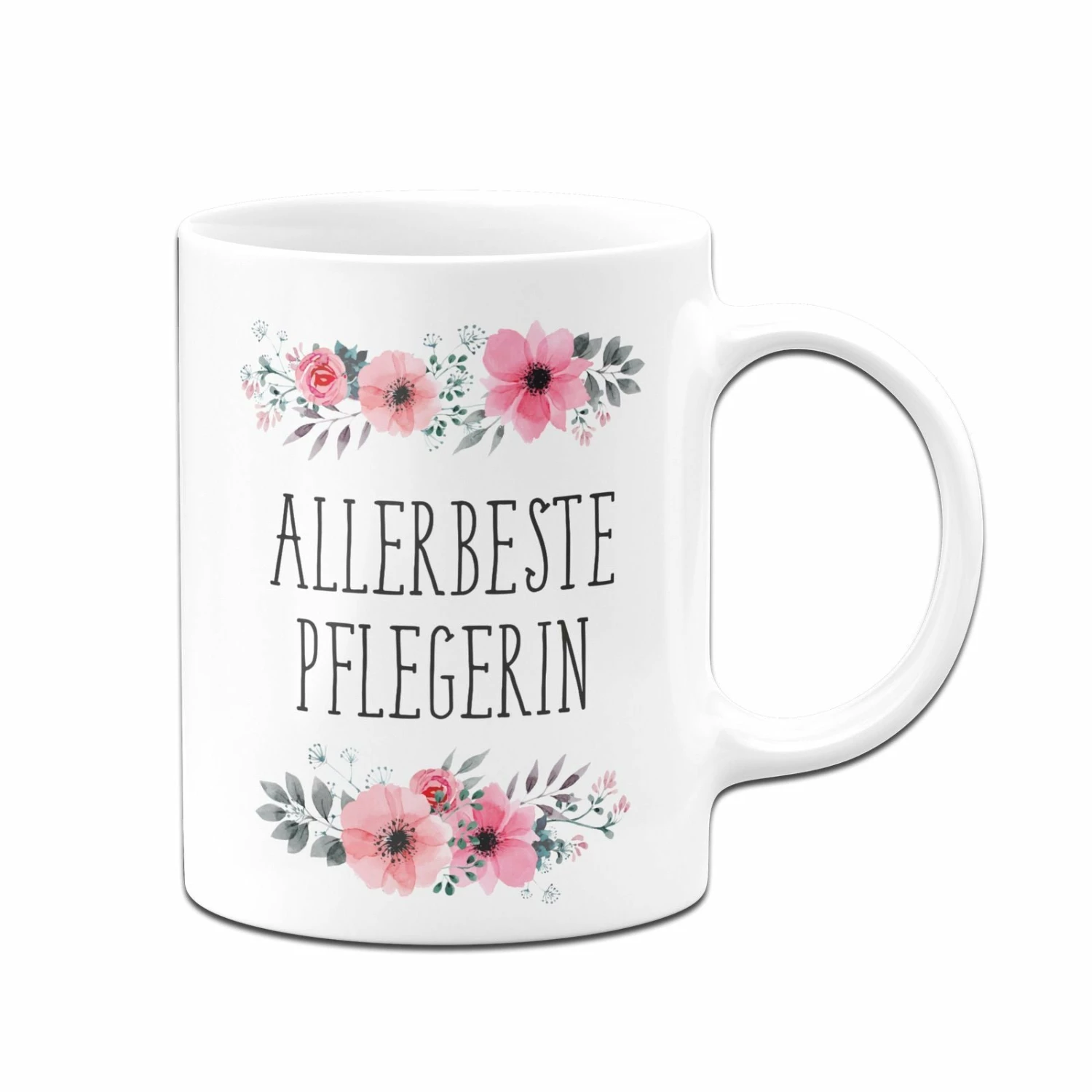 Tasse - Allerbeste Pflegerin - Blumig 3 Tasse - Allerbeste Pflegerin - Blumig – Bild 3