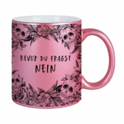 Tasse - Bevor Du Fragst Nein - Skull Statement Metallic-Edition