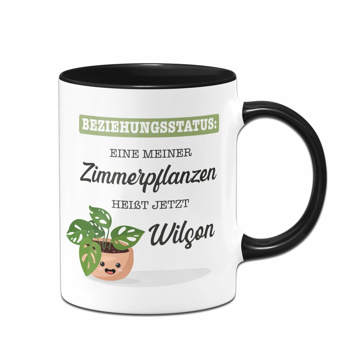 Tasse - Beziehungsstatus: Eine Meiner Zimmerpflanzen Heißt Jetzt Wilson. 3 Tasse - Beziehungsstatus: Eine Meiner Zimmerpflanzen Heißt Jetzt Wilson. – Bild 3