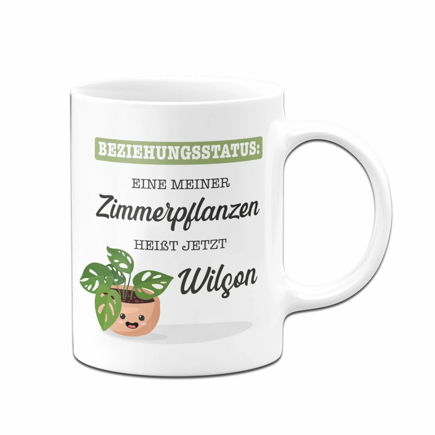 Tasse - Beziehungsstatus: Eine Meiner Zimmerpflanzen Heißt Jetzt Wilson. 4 Tasse - Beziehungsstatus: Eine Meiner Zimmerpflanzen Heißt Jetzt Wilson. – Bild 4