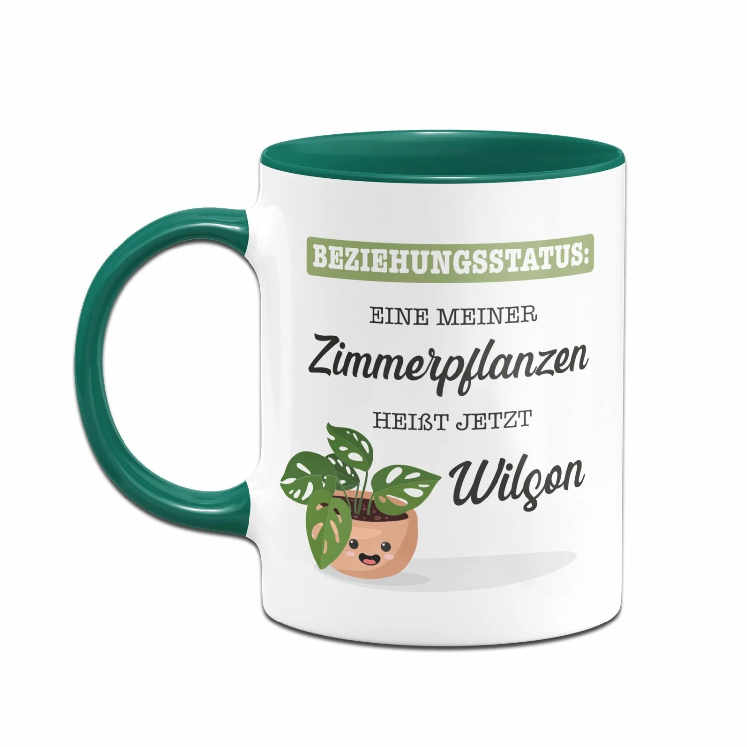 Tasse - Beziehungsstatus: Eine Meiner Zimmerpflanzen Heißt Jetzt Wilson. 2 Tasse - Beziehungsstatus: Eine Meiner Zimmerpflanzen Heißt Jetzt Wilson. – Bild 2