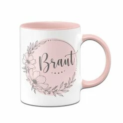 Tasse - Braut - Blumenkranz