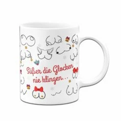 Weihnachtstasse - Busen Süßer Die Glocken Nie Klingen (Rundumdruck) -Becher Geschäft bild tasse busen glocken klingen.3 117447