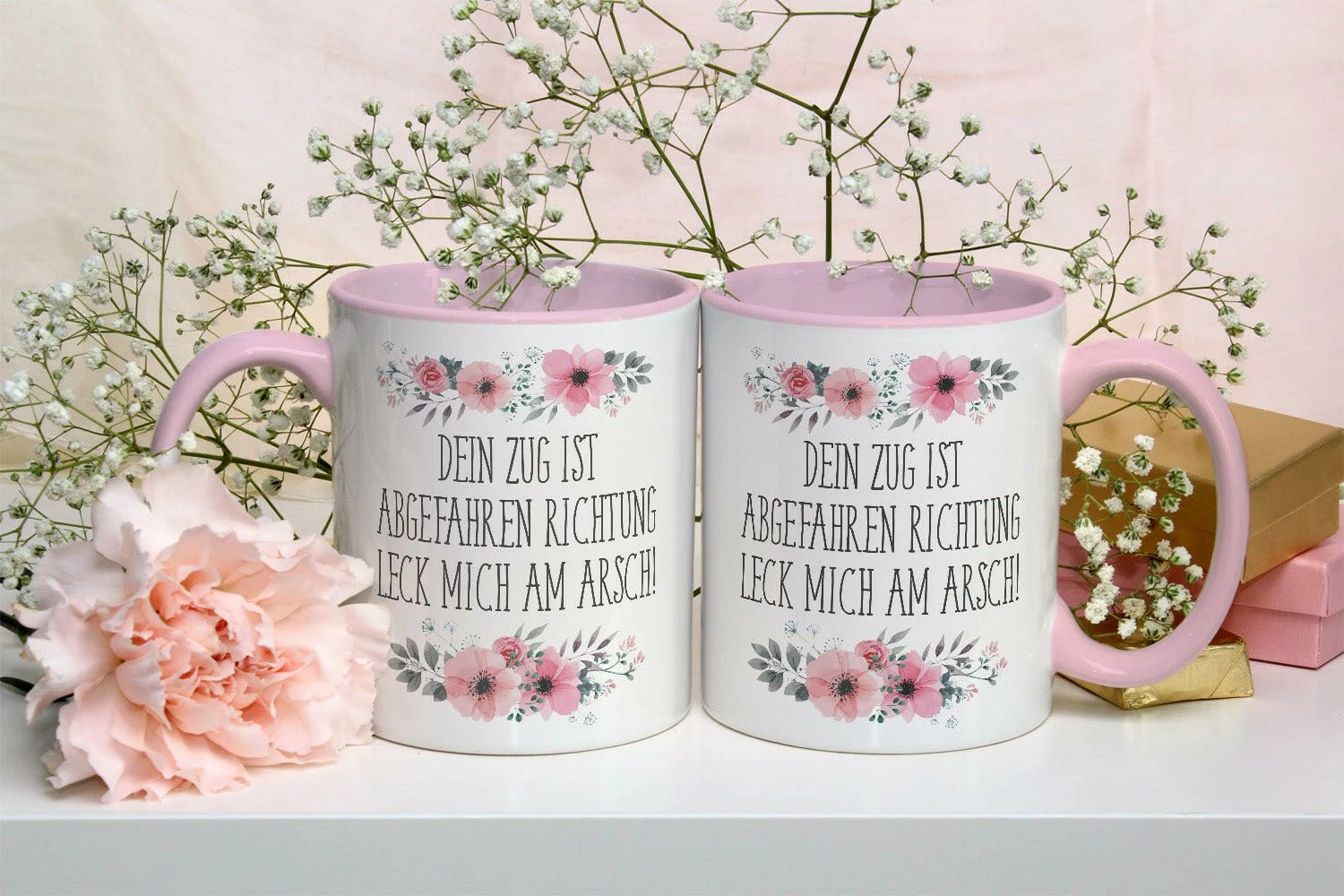 Tasse - Dein Zug Ist Abgefahren Richtung Leck Mich Am Arsch! - Blumig 7 Tasse - Dein Zug Ist Abgefahren Richtung Leck Mich Am Arsch! - Blumig – Bild 7