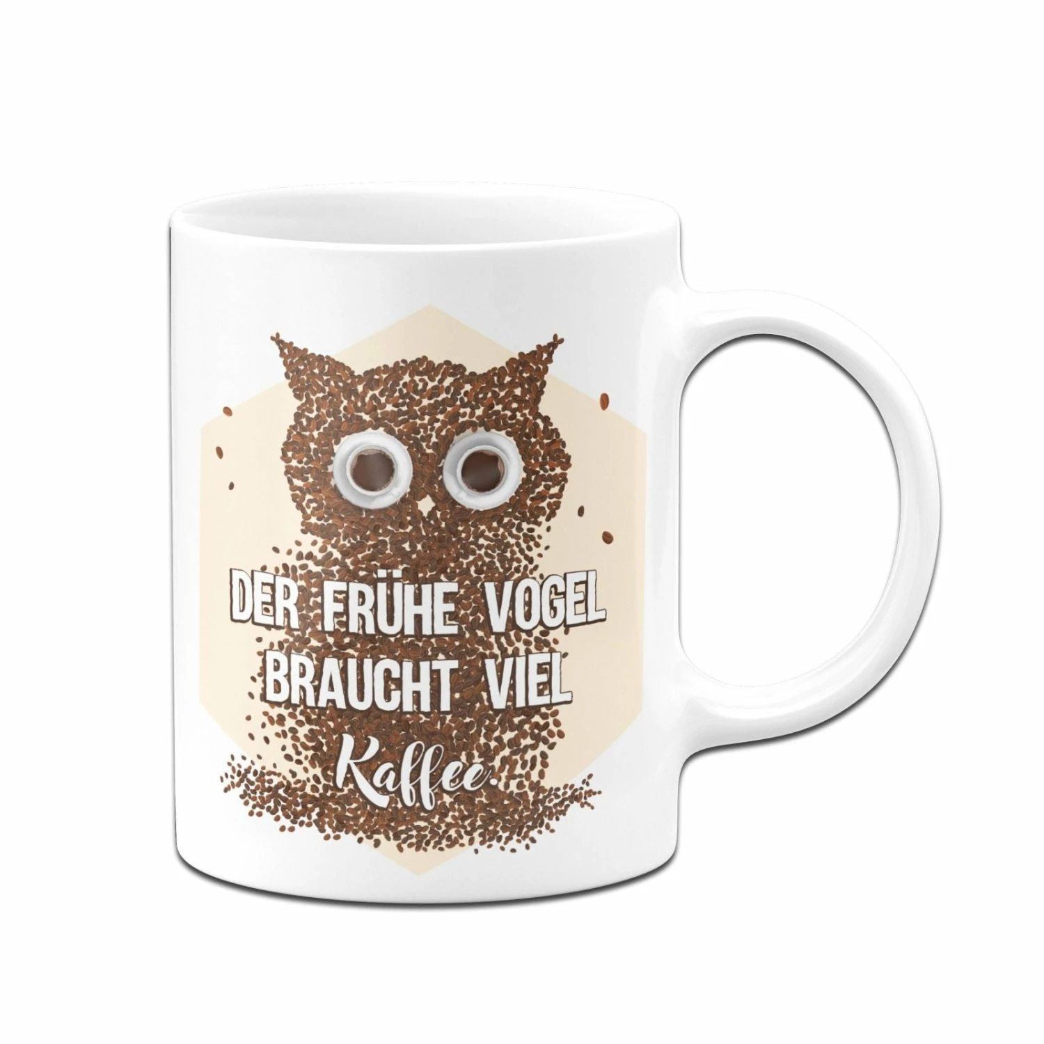 Tasse - Der Frühe Vogel Braucht Viel Kaffee - Kaffeebohnen 3 Tasse - Der Frühe Vogel Braucht Viel Kaffee - Kaffeebohnen – Bild 3