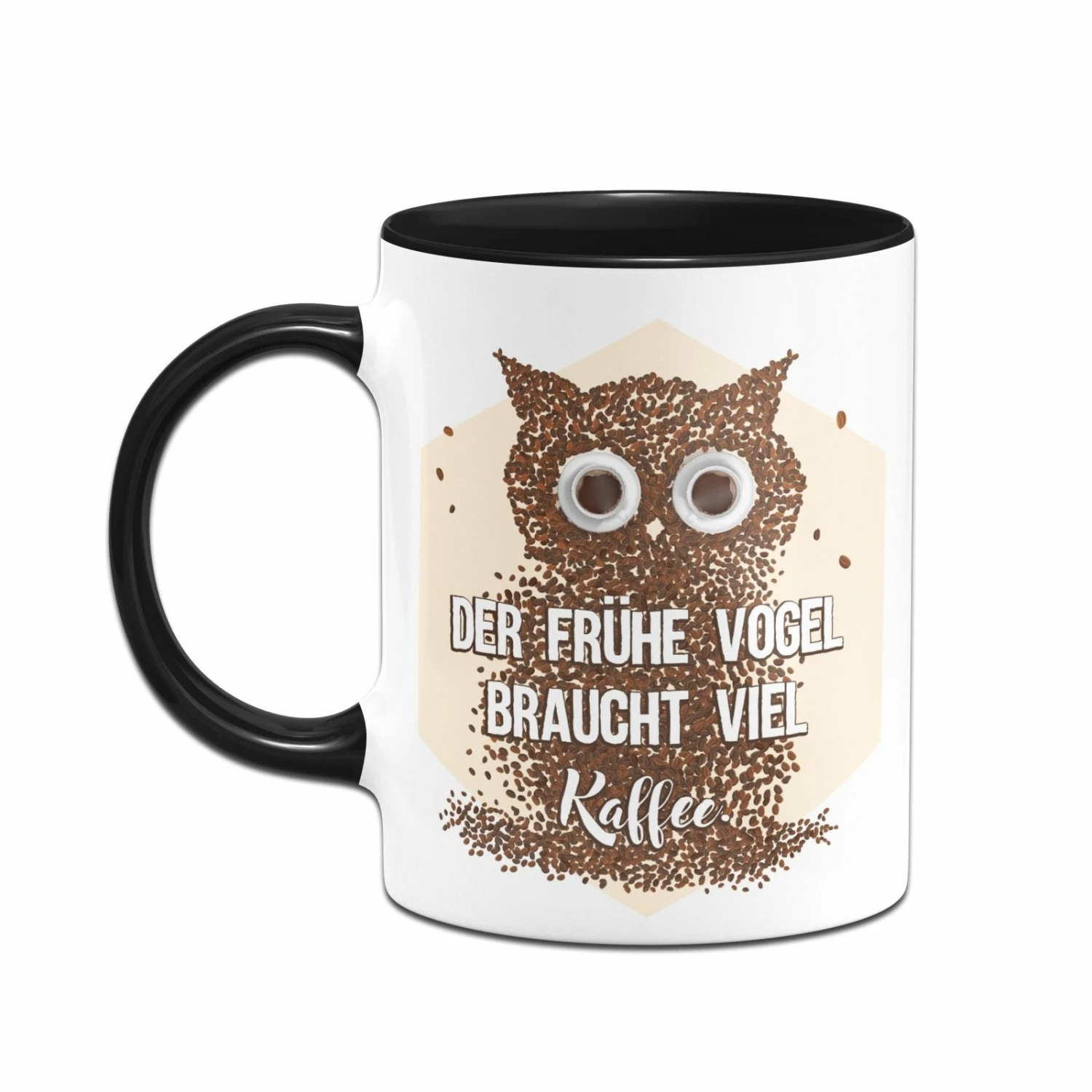 Tasse - Der Frühe Vogel Braucht Viel Kaffee - Kaffeebohnen 2 Tasse - Der Frühe Vogel Braucht Viel Kaffee - Kaffeebohnen – Bild 2