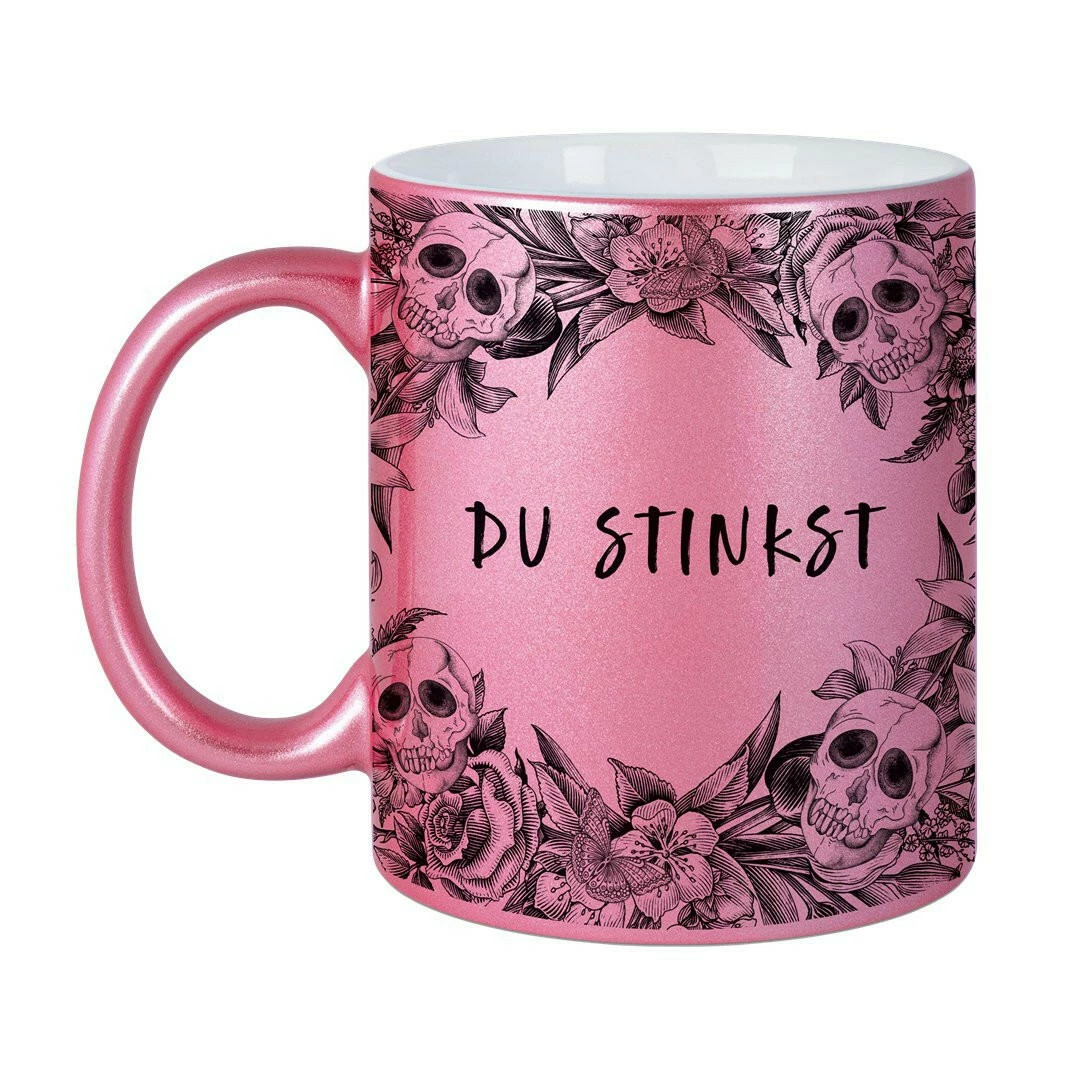 Tasse - Du Stinkst - Skull Statement Metallic-Edition 2 Tasse - Du Stinkst - Skull Statement Metallic-Edition – Bild 2