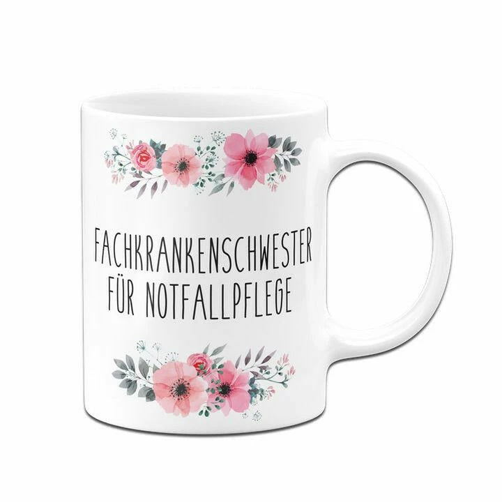 Tasse - Fachkrankenschwester Für Notfallpflege - Blumig 5 Tasse - Fachkrankenschwester Für Notfallpflege - Blumig – Bild 5