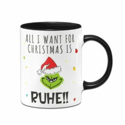 Tasse - Grinch - All I Want For Christmas Is Ruhe! (Gesicht) -Becher Geschäft bild tasse grinch all i want for christmas is ruhe gesicht 720390