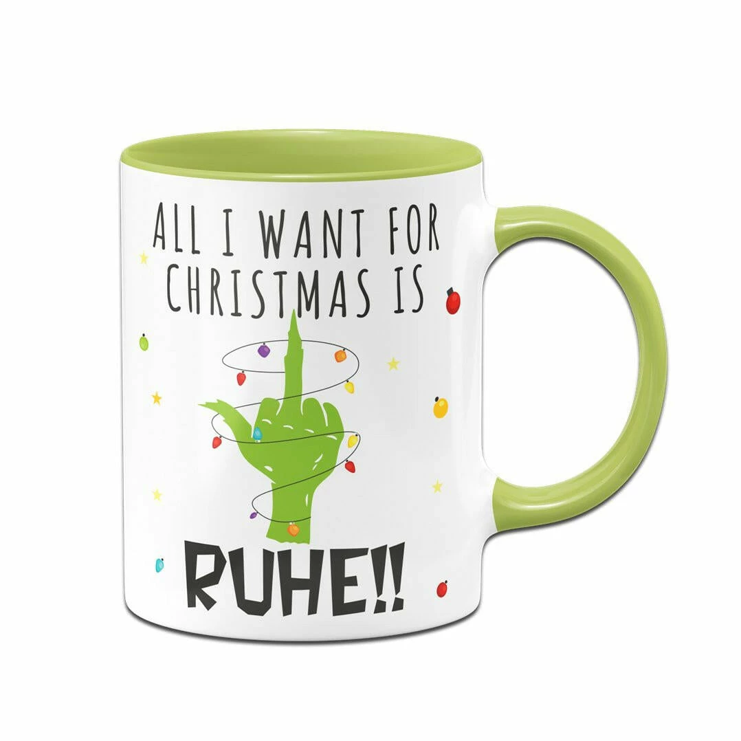 Tasse - Grinch - All I Want For Christmas Is Ruhe! (Mittelfinger) 1 Tasse - Grinch - All I Want For Christmas Is Ruhe! (Mittelfinger)