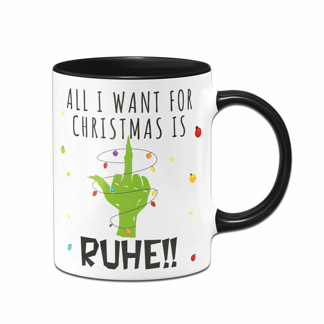 Tasse - Grinch - All I Want For Christmas Is Ruhe! (Mittelfinger) 3 Tasse - Grinch - All I Want For Christmas Is Ruhe! (Mittelfinger) – Bild 3