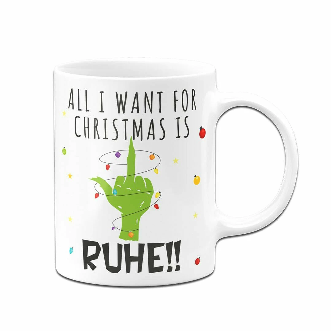 Tasse - Grinch - All I Want For Christmas Is Ruhe! (Mittelfinger) 5 Tasse - Grinch - All I Want For Christmas Is Ruhe! (Mittelfinger) – Bild 5