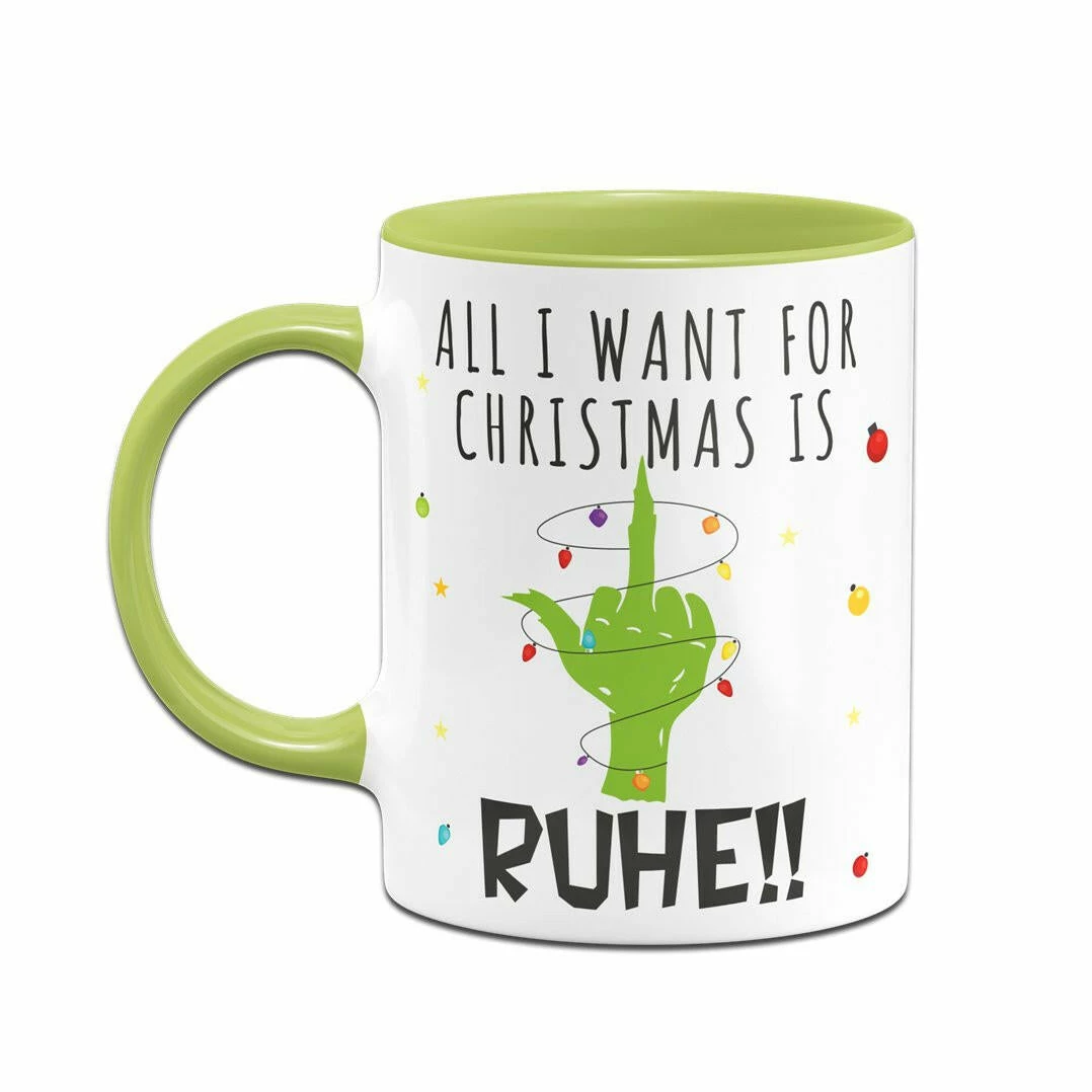 Tasse - Grinch - All I Want For Christmas Is Ruhe! (Mittelfinger) 2 Tasse - Grinch - All I Want For Christmas Is Ruhe! (Mittelfinger) – Bild 2