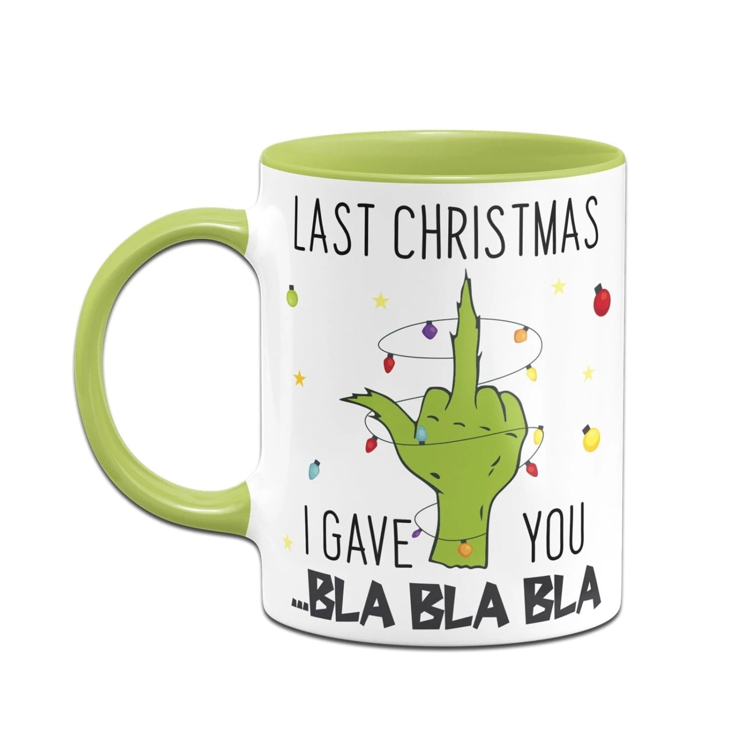 Tasse - Grinch - Last Christmas I Gave You ... Bla Bla Bla (Mittelfinger) 2 Tasse - Grinch - Last Christmas I Gave You ... Bla Bla Bla (Mittelfinger) – Bild 2