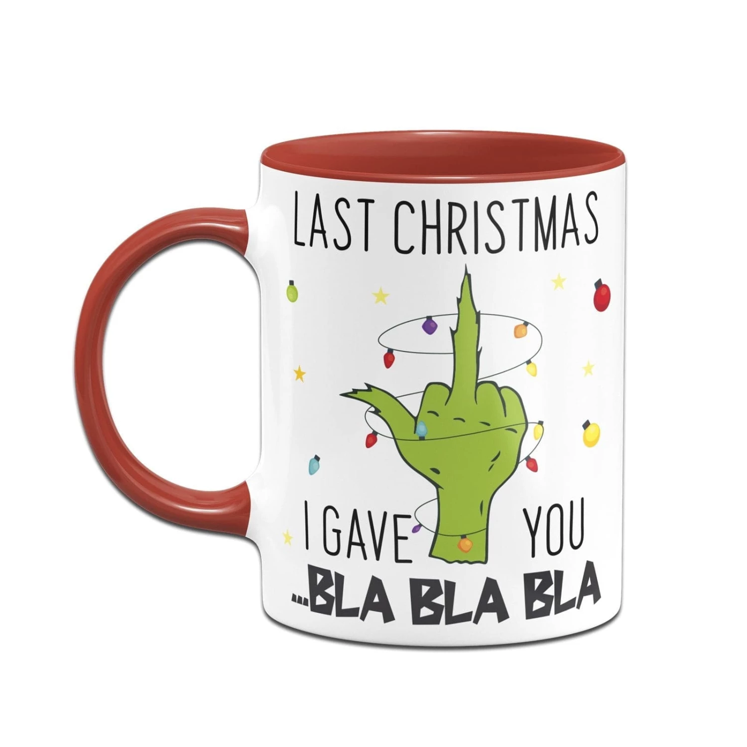 Tasse - Grinch - Last Christmas I Gave You ... Bla Bla Bla (Mittelfinger) 8 Tasse - Grinch - Last Christmas I Gave You ... Bla Bla Bla (Mittelfinger) – Bild 8