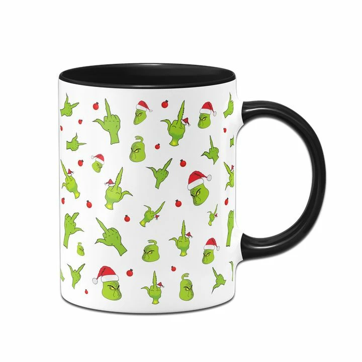 Tasse - Grinch Mit Gesicht Und Mittelfinger (Rundumdruck) 3 Tasse - Grinch Mit Gesicht Und Mittelfinger (Rundumdruck) – Bild 3