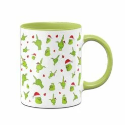 Tasse - Grinch Mit Gesicht Und Mittelfinger (Rundumdruck)